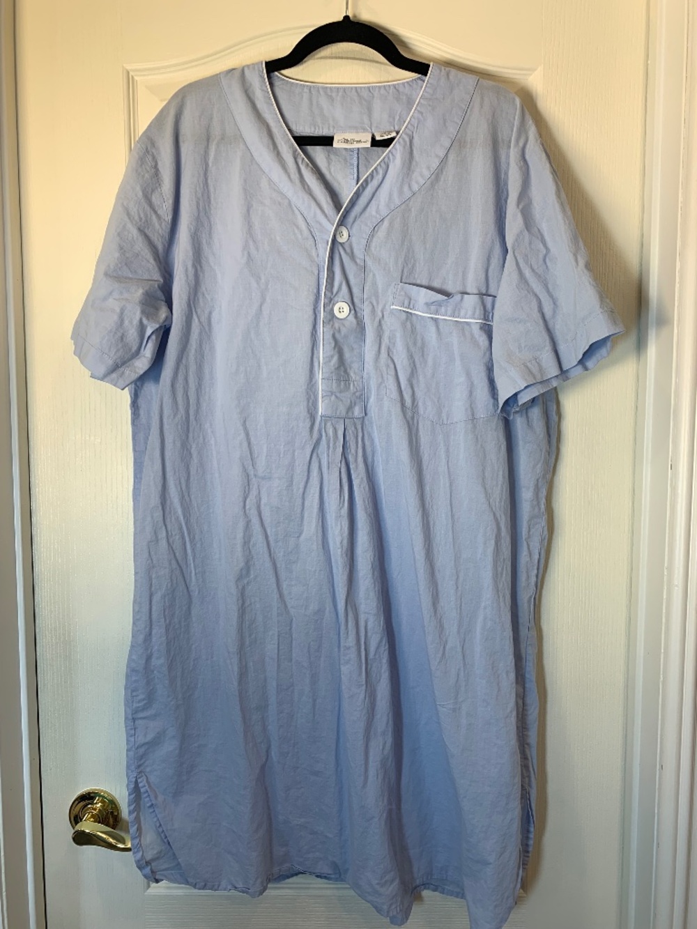 The Vermont Country Store Cotton House Dress‎ Nightgown Blue Women’s Large